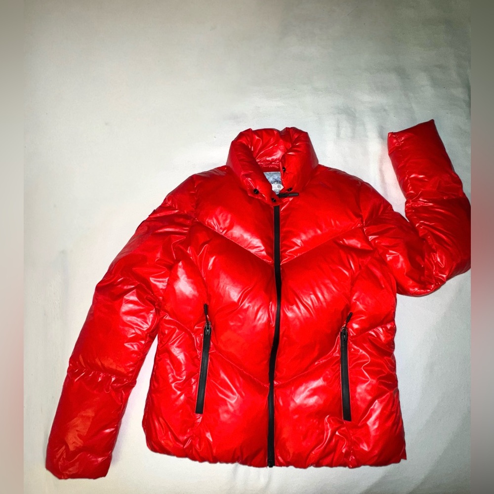 Superdry Mountain Pro Racer Puffer Jacket Apple Red Size US10 UK14 EU42